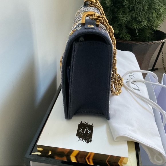 DIOR J’ADIOR Denim Embroidered Crossbody Bag - Picture 5 of 16